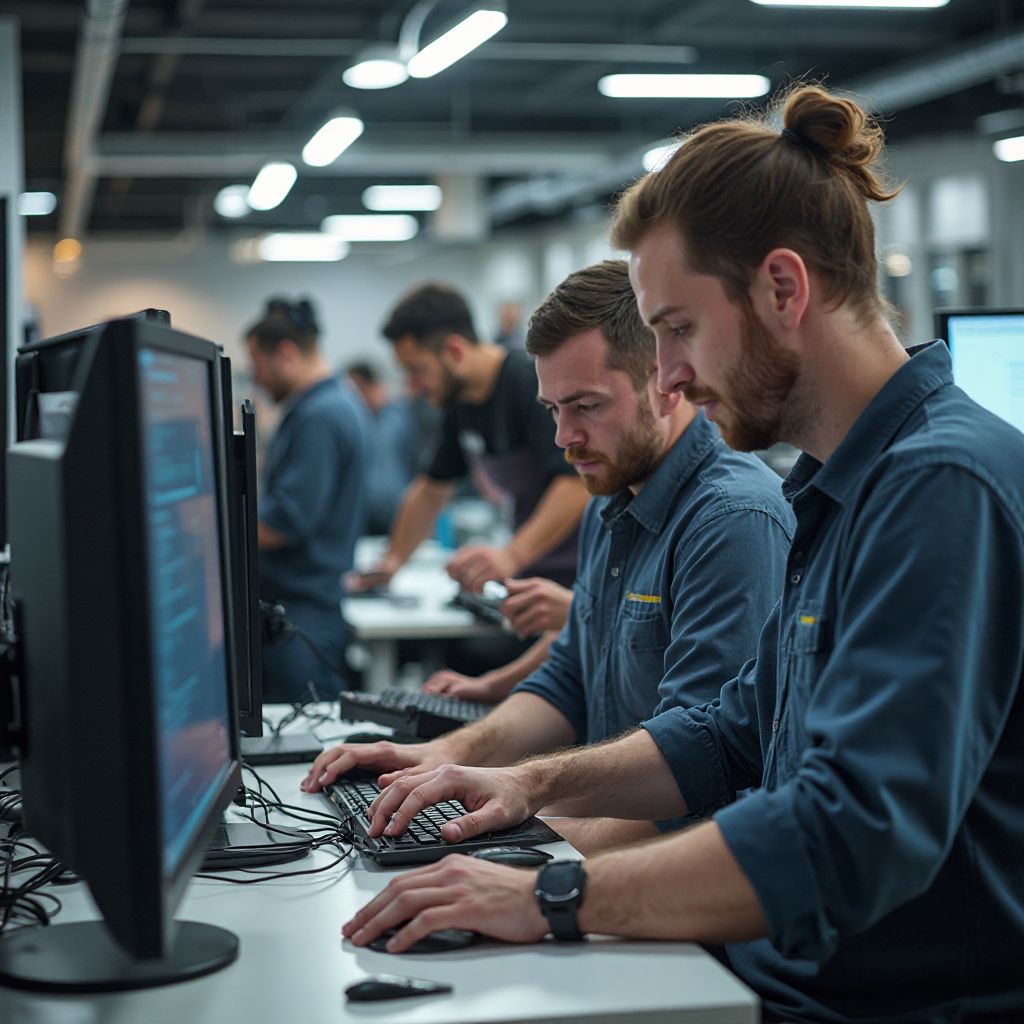 Kooxdayada oo ka shaqeyneysa xarunta